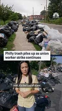 Philly trash piles up as union worker strike continues