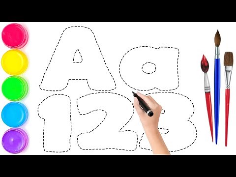 How to Draw Aa & 123 Step by Step for Beginners /// Drawing Tutorial /// KS ART