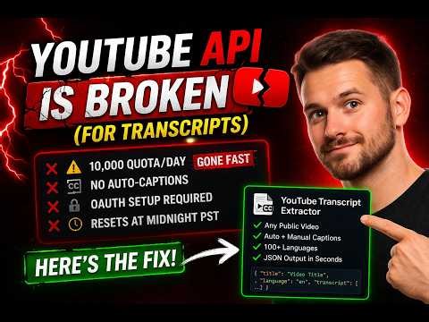 Extract YouTube Transcripts with NO API KEY & NO Quotas! 🚀