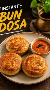 Instant Bun Dosa | Soft, Fluffy & Ready in Just 10 Minutes! #shorts #dosa