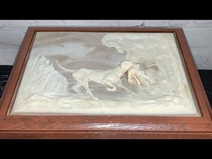 VINTAGE 1970s Deco-Tel Push Button Telephone, Duck Hunting Dog Incolay Stone Cover