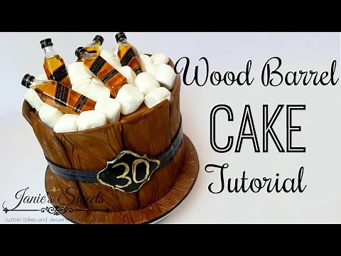 WOOD BARREL CAKE TUTORIAL || Janie's Sweets