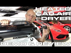 Air Force Master Blaster Heated Car Air Dryer Demo & Review Drying a Lamborghini Huracan