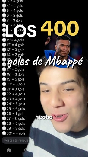 LOS MINUTOS DE LOS 400 GOLES DE MBAPPÉ 🤯🔥 #mbappe #kylianmbappé #record #francia #viral #futbol #soccer #historico #realmadrid #goles #historia #mundial #copadelmundo #campeon | Pastor,899