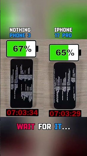 ☠️⚡ iPHONE 17 PRO VS NOTHING PHONE 3 BATTERY TEST!!