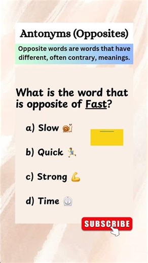 opposite of Fast? 🔥