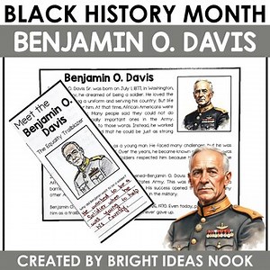 Benjamin O. Davis Jr. Black History Month Writing Reading Comprehension Craft