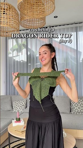Crocheting a Dragon Rider Top (day 9)