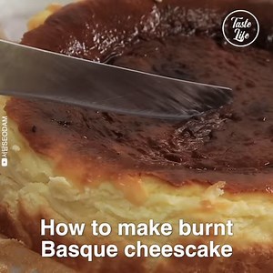 1.9M views · 23K reactions | Burnt Basque cheesecake is so easy to make and delicious! | Taste Life | Facebook