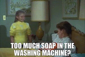 Too much soap in the washing machine?