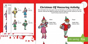 Christmas Elf Measuring Activity
