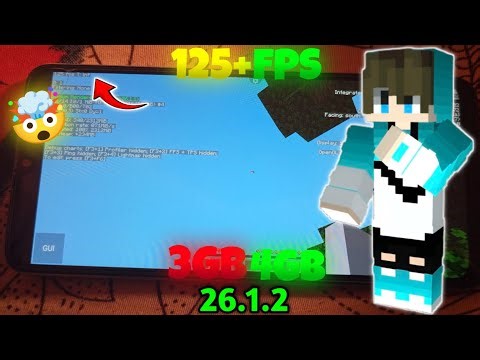 Minecraft 26.1.2 🔥 125+ FPS on 3GB/4GB Mobile 😱 No Lag! | Best Settings + Mods (Mojo Launcher)