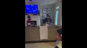 Indoor baseball mishap shatters TV in Dacula, Georgia, USA