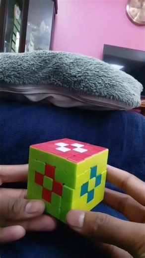 how to make center Checkerboard pattern in 5x5 Rubick's cube #cubesthings #puzzle #trending #viral