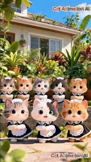 Cat dance Maid #cat #cute #dance