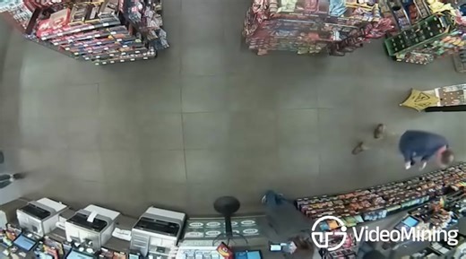 Dup Store - walking to counter with candy