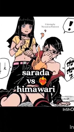 himawari vs sarada❤️‍🔥#naruto #animeedit #