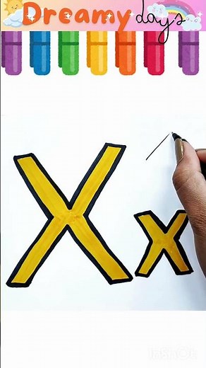 Letter X Drawing and Coloring | Learn ABC #abcdrawing #easydrawings