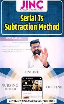 Serial 7s Subtraction Method Fun & Learn By Akki Sir #shorts #viralvideo #ytshorts #youtubeshorts