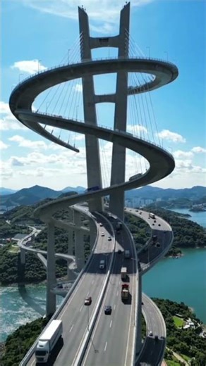 “World’s Most Mind-Blowing spiral Bridge Design | Engineering Secrets Revealed”#short.