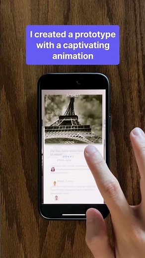 I created a prototype with a captivating animation
