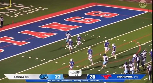 13K views · 111 reactions |  What. A. Game. Grapevine rallied from a 22–6 deficit in the 4th quarter, forcing overtime in one of the most dramatic comebacks you’ll see all season.  But in the end, Seguin pulled out the win with a gutsy trick play that sealed it in OT.  Nothing to hang our heads about — the Mustangs showed heart, fight, and a never-quit spirit.  Who else’s nerves are still shot after that finish?!   tr3dio | The Grapevine Edit | Facebook