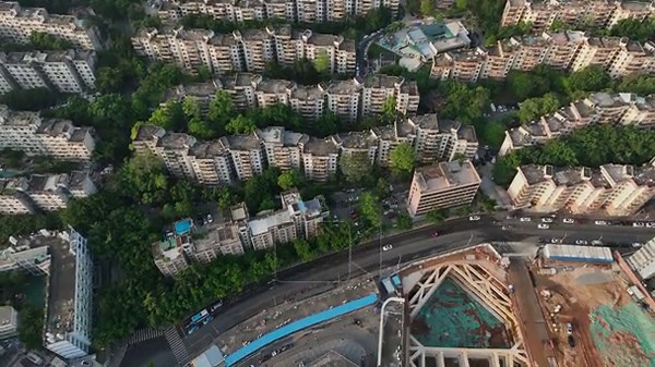 Aerial view of modern architecture in city of China Stock Video Footage - Alamy