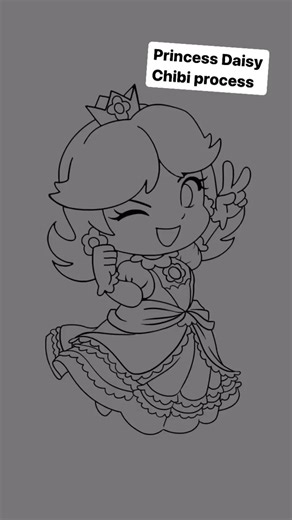 Chibi Daisy Process #marioart