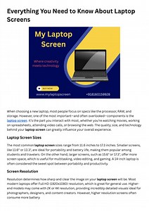Everything You Need to Know About Laptop Screens - SlideServe