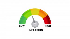 High inflation scale animation graphic white background