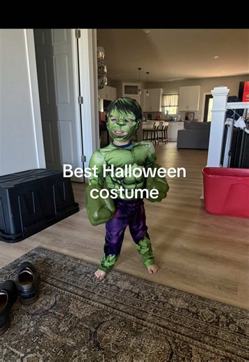 Counting down the days to Halloween now 💚 H&M for the win #halloweencostume #hulk #hulksmash #funny #toddlerboymom
