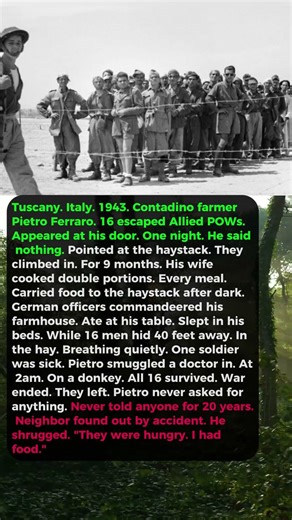 Italian Peasant Hid 16 Allied Soldiers in His Haystack for 9 Months While Germans Ate at His Table