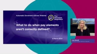 Advisers, if you support employers with their workplace pension duties then watch this clip to see what you should do when pay elements aren’t correctly defined. Find out more on our website https://ow.ly/3zS650RC14h | The Pensions Regulator | Facebook