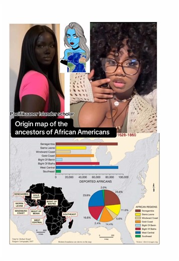 Origin map of the ancestors of African Americans #history #geography #map #maps #mapper