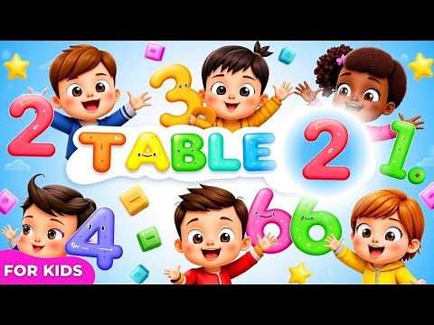 Table of 2 for Kids | Two One the Two to Two Ten the Twenty | Preschool Math Song