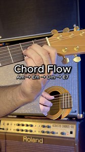 141K views · 1.5K reactions | Chord Flow – Am → Em → Dm → E7  Open chords over a laid-back groove in A Minor. A simple loop you can vibe on for a while.  Save this to come back and play along later. #guitarloop #guitarchords #lapainmusic | LaPain Music | Facebook