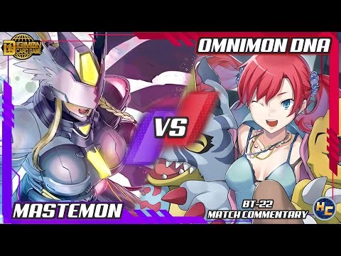 Mastemon vs Omnimon DNA - Digimon TCG BT-22 Match Commentary
