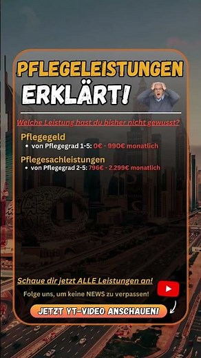 PFLEGELEISTUNGEN 2026 einfach erklärt! #pflege #geld #finanzen #deutschland #pflegegeld