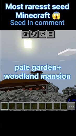 RAREST Bedrock Seed Ever! 😱 Pale Garden Spawn + Woodland Mansion#minecraft