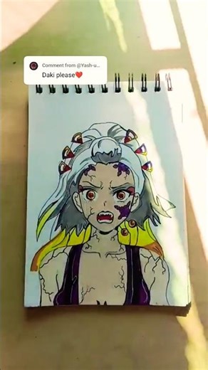 drawing Daki form demonSlayer #art #animedrawing