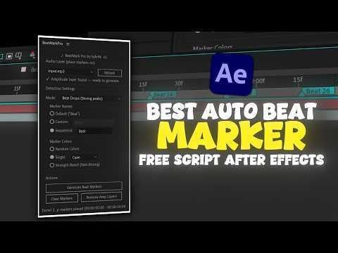 Mark Audio Beats Automatically in After Effects | Best Script to Mark Audio Beat with 100% Accuracy