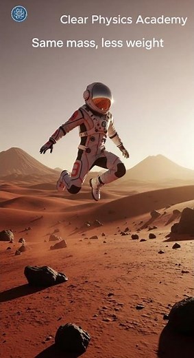 Why Mars Makes You Lighter #physics #space #shorts