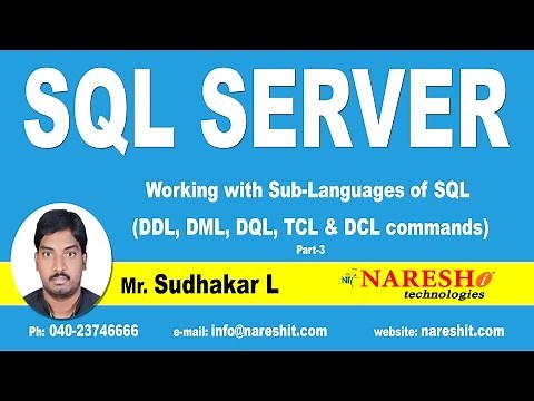 Working with Sub Languages of SQL - Part 3 | MSSQL Training