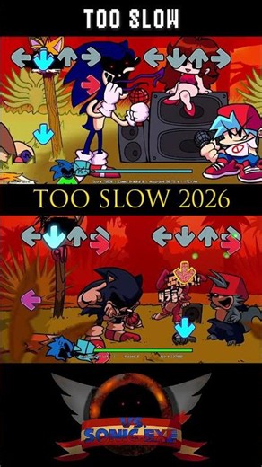 FNF: OG Sonic.EXE – "Too Slow" 2026 Update // 2021 VS 2026 [Comparison] #shortvideo #shorts #short
