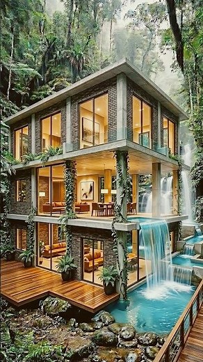 Complete Waterfall House Build From Start to Finish #satisfying #construction