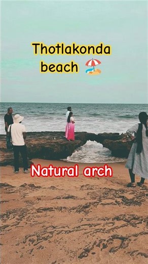 Thotlakonda Beach Natural Arch 🌊 | Hidden Rock Formation in Vizag #Shorts