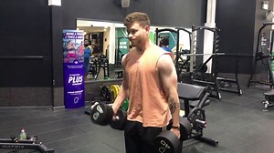 40kg dumbbell curls, excuse the form…