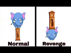 A CLOCK REVENGE THE ELEPHANT FROM CRASHING ( ADDED EFFECTS )