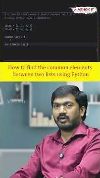 How do you find the common elements between two lists using Python? | Ashok IT#pythontips