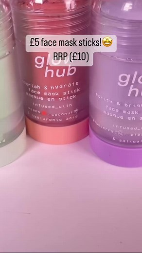 £5 face masks sticks?!🤩 Or even mix & mask it with all 3 of our face masks sticks for only £15💜 #glowhub #facemasks #skincare